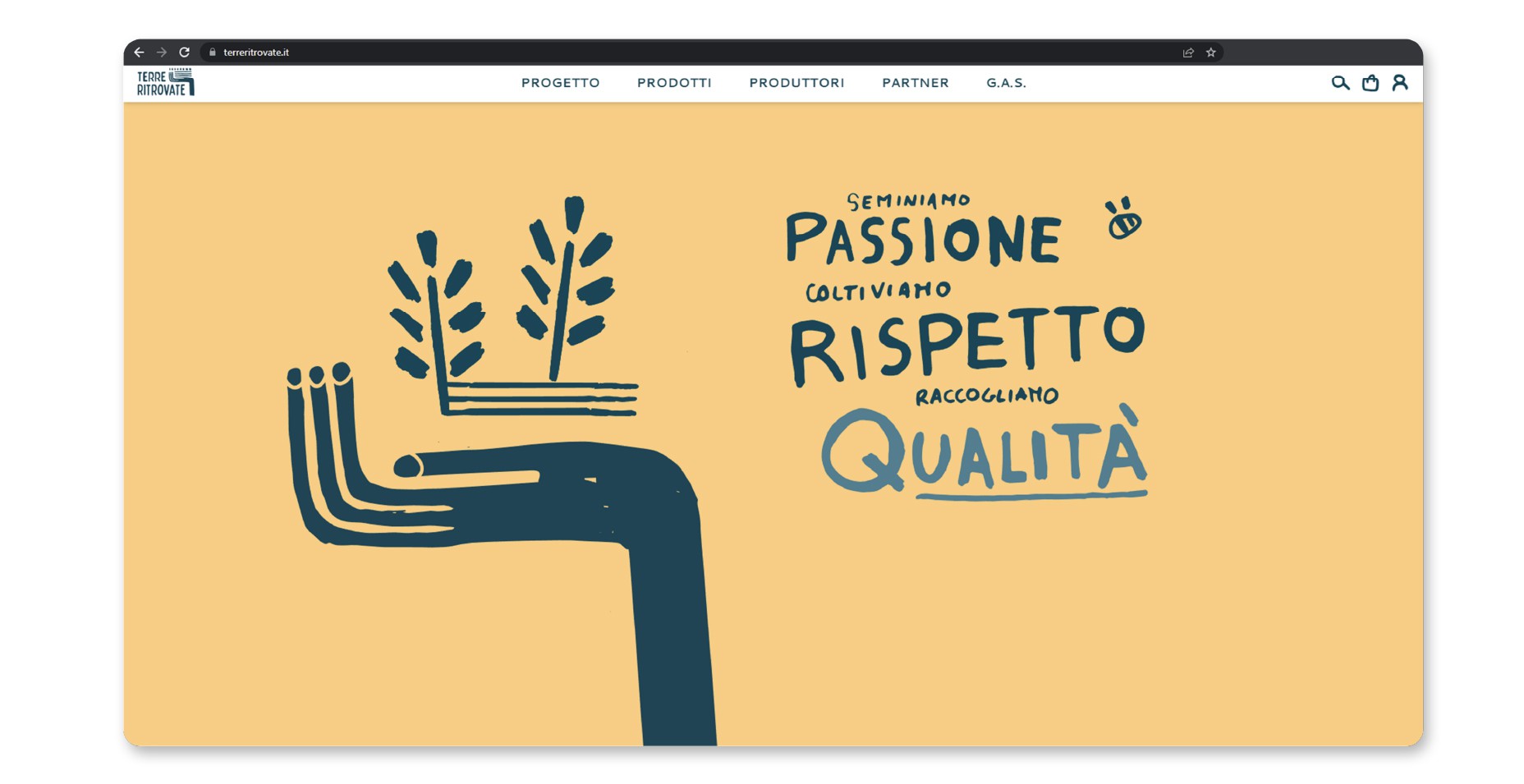 Terre Ritrovate Website